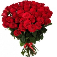 51 красная роза 80 см