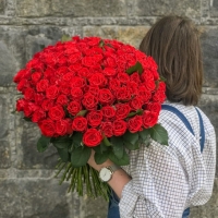 101 красная роза