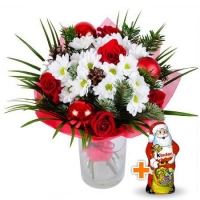 Зимний букет + Дед мороз